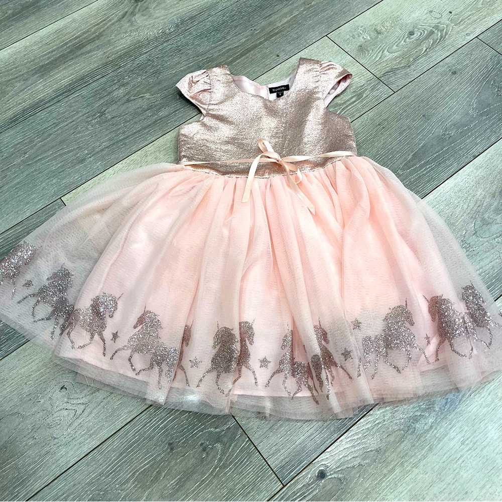 Zunie unicorn glitter dress